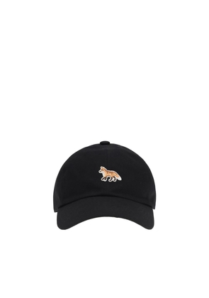Maison Kitsuné Black Cotton Cap (Baseball Hat) - UNI