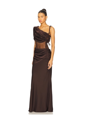 Bananhot Onyx Dress in Chocolate. Size L. Also in S, XS.