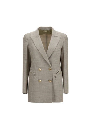 Blazé Milano Beige Cotton Blazer - II/M