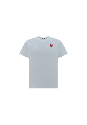 Comme Des Garçons Play White Cotton T-Shirt - L