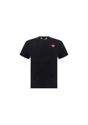Comme Des Garçons Play Black Cotton T-Shirt - L
