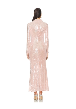 Bardot Lorel Sequin Mesh Midi Dress in Pink. Size S. Also in XS.