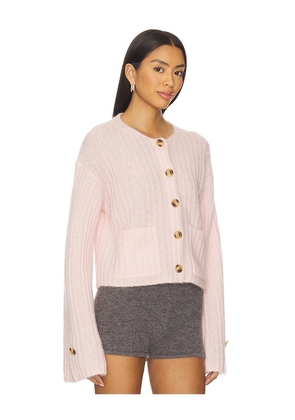 By Malene Birger Cierrou Rib Cardigan in Pink. Size S. Also in M, XS.