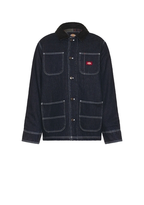 Dickies Denim Blanket Lined Chore Coat in Blue. Size L. Also in S, M, XL, XXL.