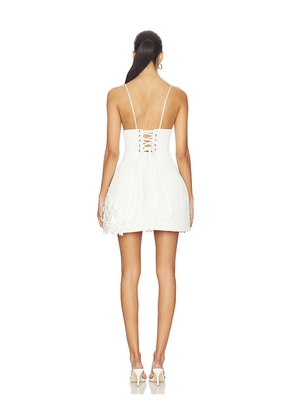 Bronx and Banco Emma Floral Mini Dress in White. Size XS. Also in S, M, L, XL.