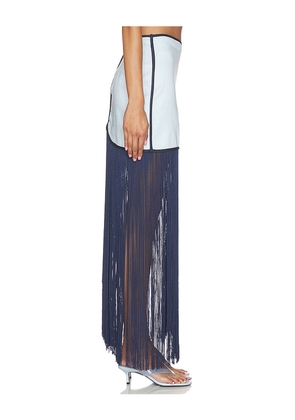 AZULU Joelle Skirt in Baby Blue,Navy. Size L. Also in XS, XXS, S, M.