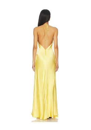 Bardot Yve Halter Dress in Yellow. Size 6. Also in 10, 12, 8.