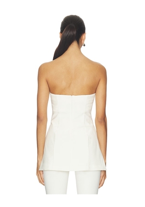 EAVES Bennet Tech Suiting Top in Ivory. Size M. Also in S, XL.
