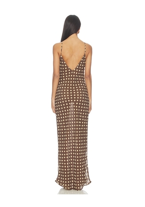 Bella Venice x REVOLVE Jordan Long Dress in Chocolate. Size S. Also in XS, M, L.