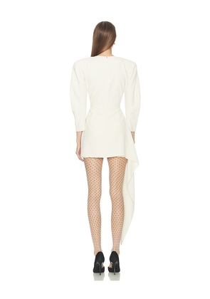 The Andamane Amanda Ruched Mini Dress in Cream. Size 40/S. Also in 38/XS, 44/L.