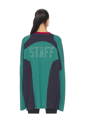Boys Lie Emotional Support Staff Boyfriend V2 Top in Green, Navy.