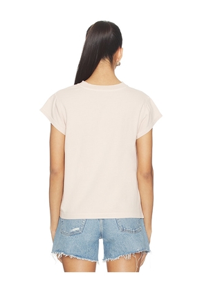 AGOLDE Bryce Cap Sleeve Tee Shirt in Nude. Size M. Also in XS, S, L, XL.