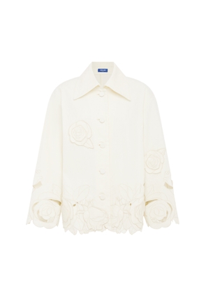 Leo Lin Jayna Appliquéd Cotton Jacket - Moda Operandi