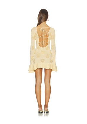 ASTA RESORT Rafaella Mini Dress in Lemon. Size L. Also in XS, S, M, XL.
