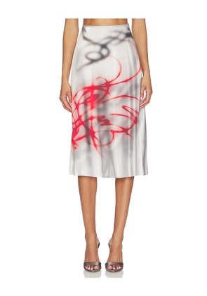 Diesel Orchid Skirt in White,Red. Size 36/2. Also in 38/4, 40/6, 42/8, 44, 46.