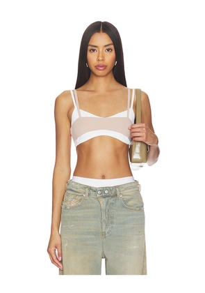 Diesel Zelda Bralette Top in Beige,White. Size L. Also in M, S, XL, XS.