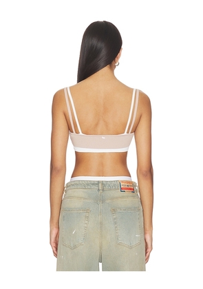 Diesel Zelda Bralette Top in Beige,White. Size L. Also in XS, S, M, XL.