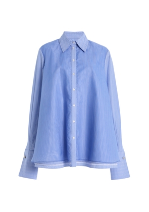 Brandon Maxwell The Vaughn  Layered Cotton Shirt - Moda Operandi