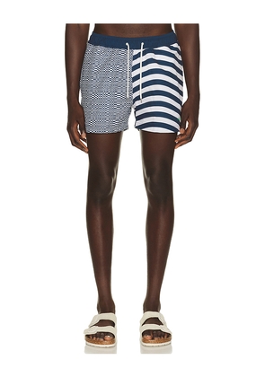 Edmmond Studios Circus Swim Shorts in Blue. Size L. Also in M, S, XL/1X.