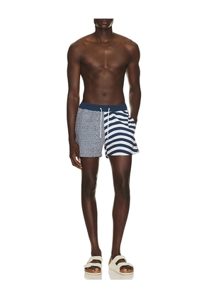 Edmmond Studios Circus Swim Shorts in Blue. Size L. Also in M, S, XL/1X.