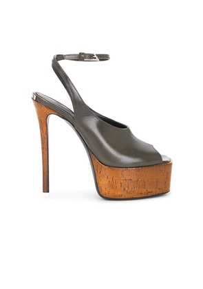 THE ATTICO Ornella 140 Sandal in Army. Size 36. Also in 37, 37.5, 38, 38.5, 39, 39.5, 41.