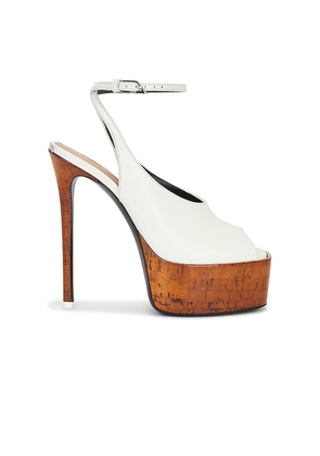 THE ATTICO Ornella 140 Sandal in White. Size 36. Also in 37, 37.5, 38, 38.5, 39, 39.5.