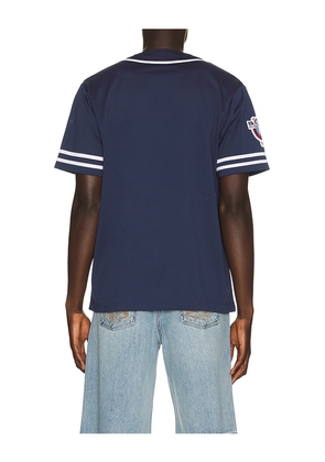 Billionaire Boys Club Big Chew Baseball Shirt in Navy. Size L. Also in S, M, XL/1X.
