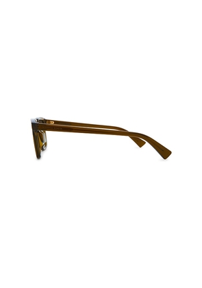 Bottega Veneta Rectangular Sunglasses in Brown.