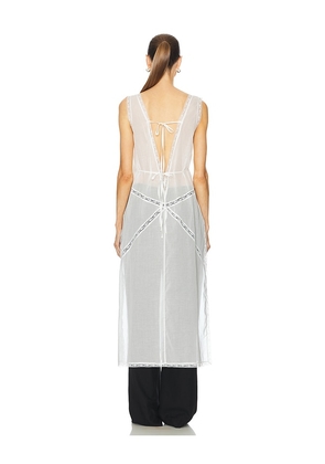 Helsa Voile Daylight Nightgown in White. Size L. Also in XS, S, M, XL.