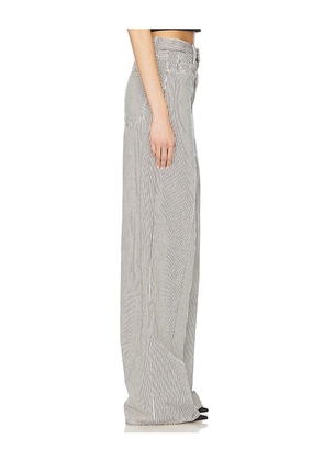 GRLFRND Rey High Rise Wide Jeans in Black,White. Size 25. Also in 26.