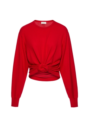 Magda Butrym Wool Front Tie Sweater - Moda Operandi