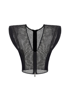 Maticevski Openwork Cotton-Blend Kombat Top - Moda Operandi