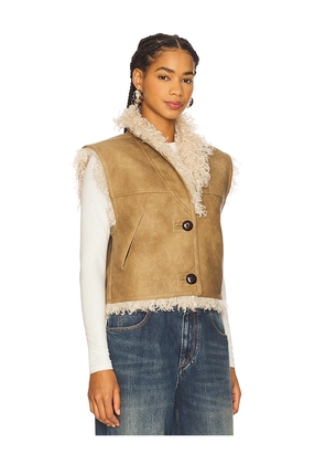 Isabel Marant Etoile Clara Vest in Taupe. Size 34/2. Also in 38/6, 40/8.