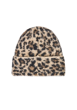Hat Attack Leopard Beanie in Brown.