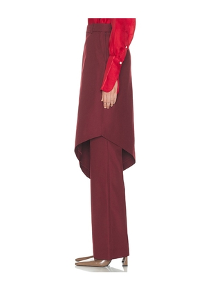 Helsa Trouser With Attached Skirt in Burgundy. Size XL. Also in S.