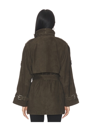 Gestuz Esme Jacket in Olive. Size 34. Also in 36, 38, 42.
