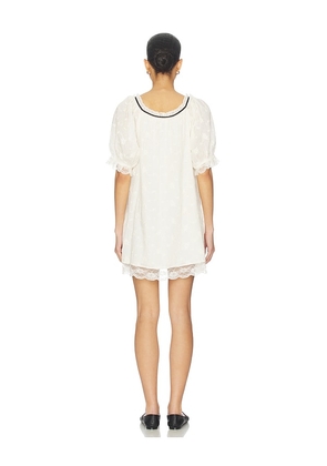 Free People Juno Mini Dress in Ivory. Size M. Also in XS, S, L, XL.