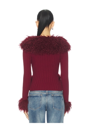 I.AM.GIA Cressida Faux Fur Jacket in Red. Size L. Also in S, XXS, XS, M, XL.