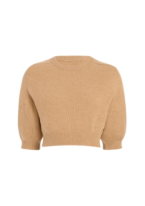 Khaite Lorelai Cropped Wool-Cashmere Sweater - Moda Operandi