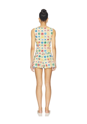 Free People Dune Dancer Printed Romper in Multi. Size L. Also in XS, S, M.