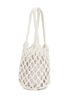Hat Attack Elodie Fisherman Bag in White.