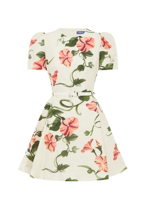 Leo Lin Elyse Printed Linen-Blend Mini Dress - Moda Operandi