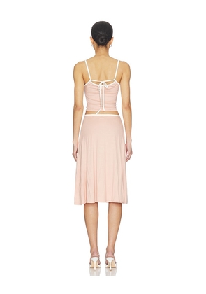 Free People Opal Skirt Set in Peach. Size L. Also in M, S, XL, XS.
