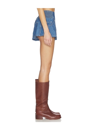 Free People Luna Pull On Short in Blue. Size L. Also in M.
