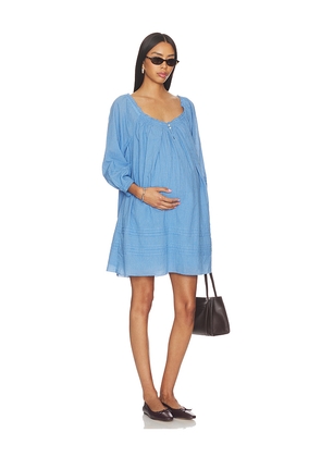 HATCH The Lottie Secret Nursing Dress in Blue. Size L. Also in M, S, XL, XS.