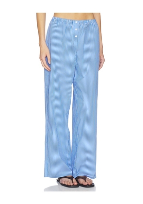 Good American Poplin Pull On Pants in Blue,White. Size L. Also in XS, S, M, XL.