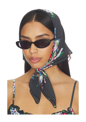 Frankies Bikinis Josie Chiffon Head Scarf in Black.