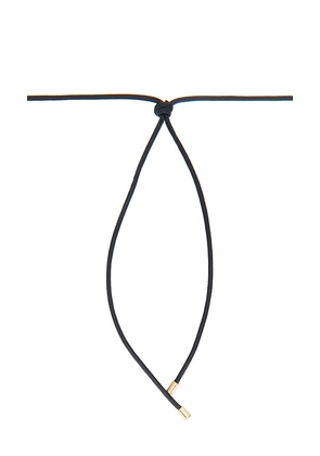 Jennifer Fisher Heart Pendant Long Necklace in Black.