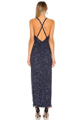 NBD Paloma Embellished Gown in Navy. Size M. Also in L.