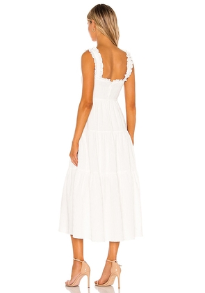 MAJORELLE Kimmie Midi Dress in Ivory. Size M. Also in XL.
